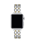 Silver/Gold Joan Apple Watch Band worn on Apple Watch