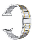 Silver/Gold Juno Apple Watch Band - bracelet-style clasp loop