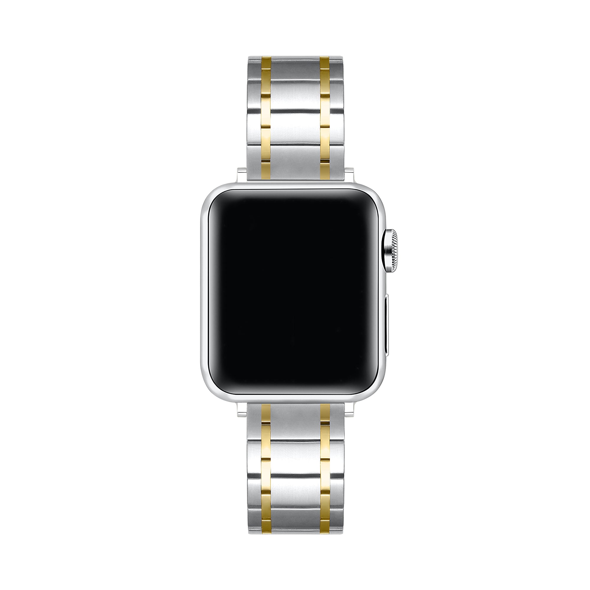 Silver/Gold Juno Apple Watch Band worn on Apple Watch