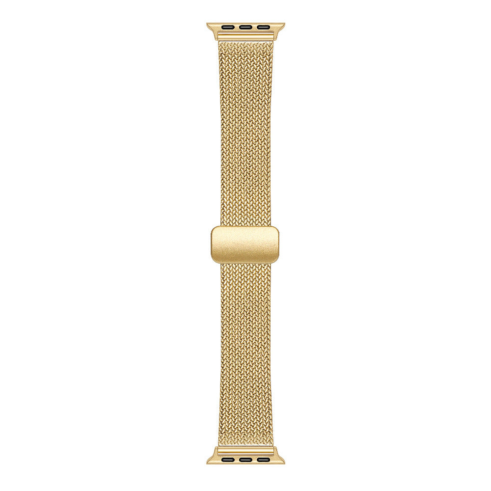 Gold Knit Band for Apple Watch flat lay showing knit mesh texture | Posh Tech