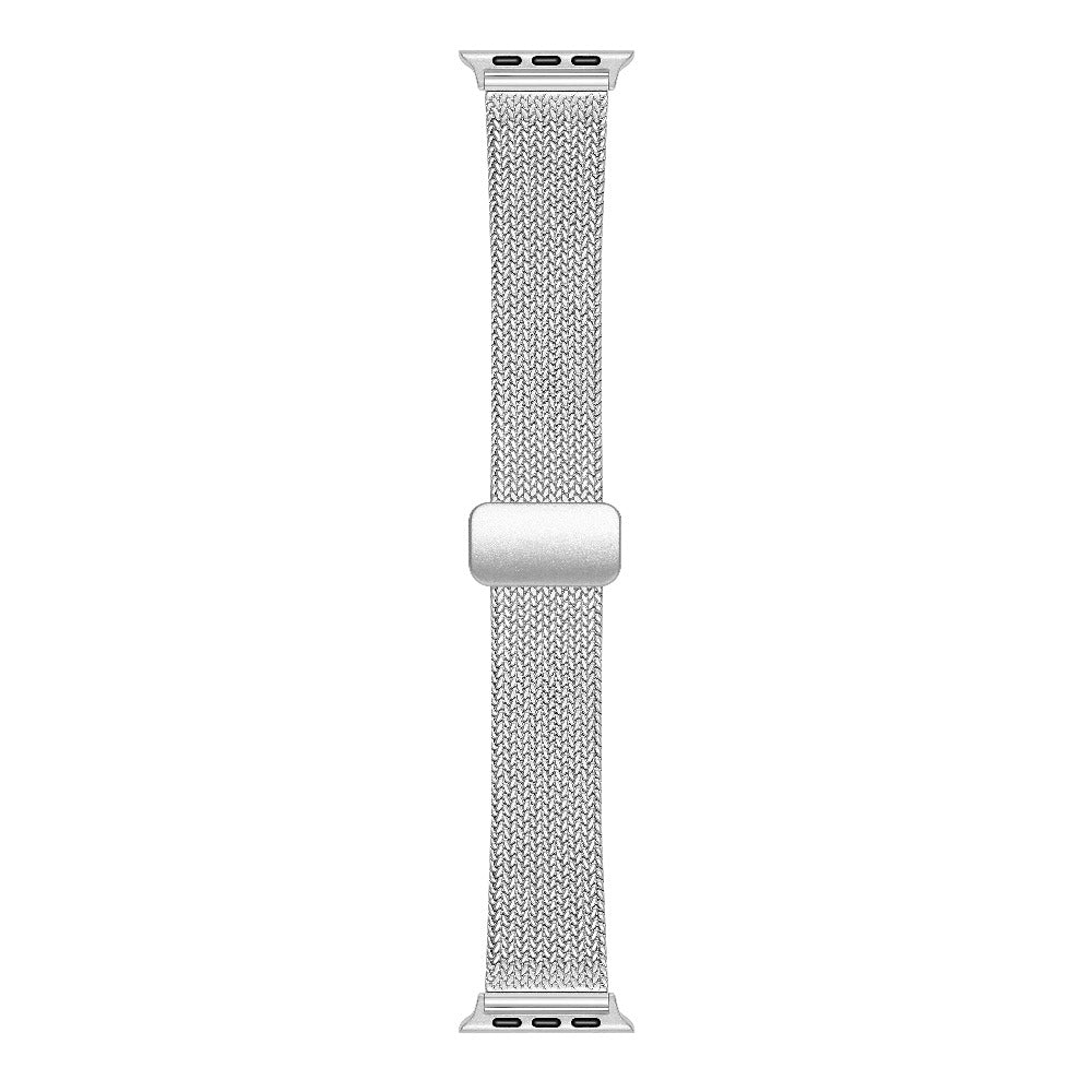 Silver Knit Band for Apple Watch flat lay showing knit mesh texture | Posh Tech