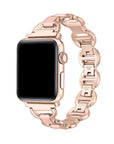 Lottie Apple Watch Band in Rose Gold - beaded chain-link design