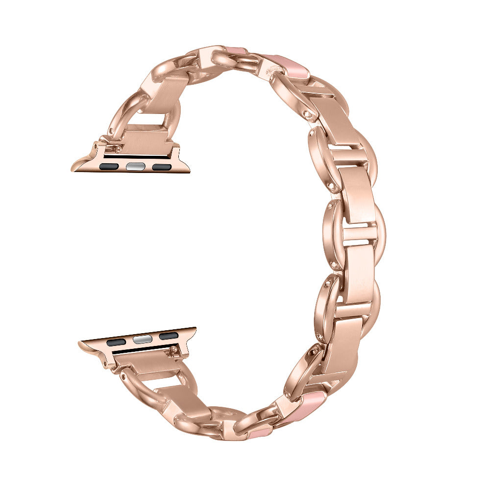 Rose Gold Lottie Apple Watch Band - bracelet-style clasp loop