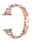 Rose Gold Lottie Apple Watch Band - bracelet-style clasp loop