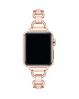 Rose Gold Lottie Apple Watch Band worn on Apple Watch