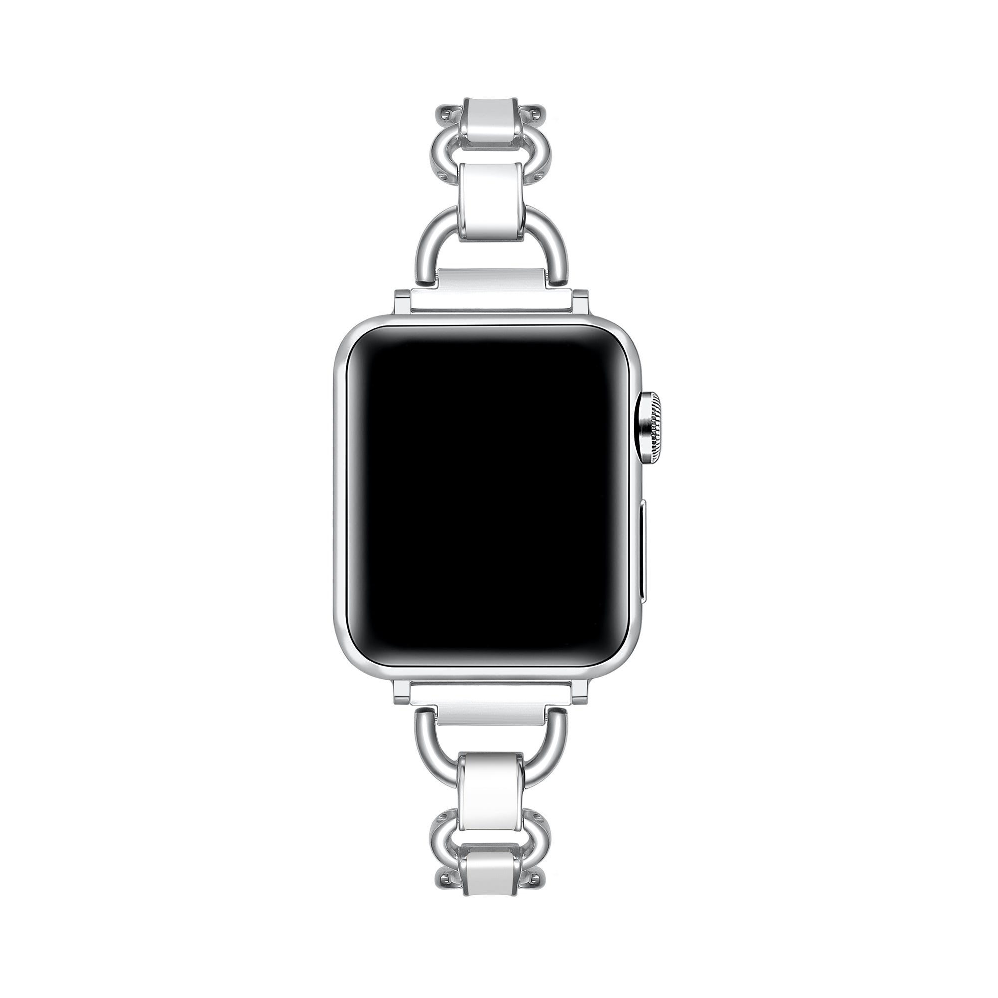 Silver Lottie Apple Watch Band worn on Apple Watch