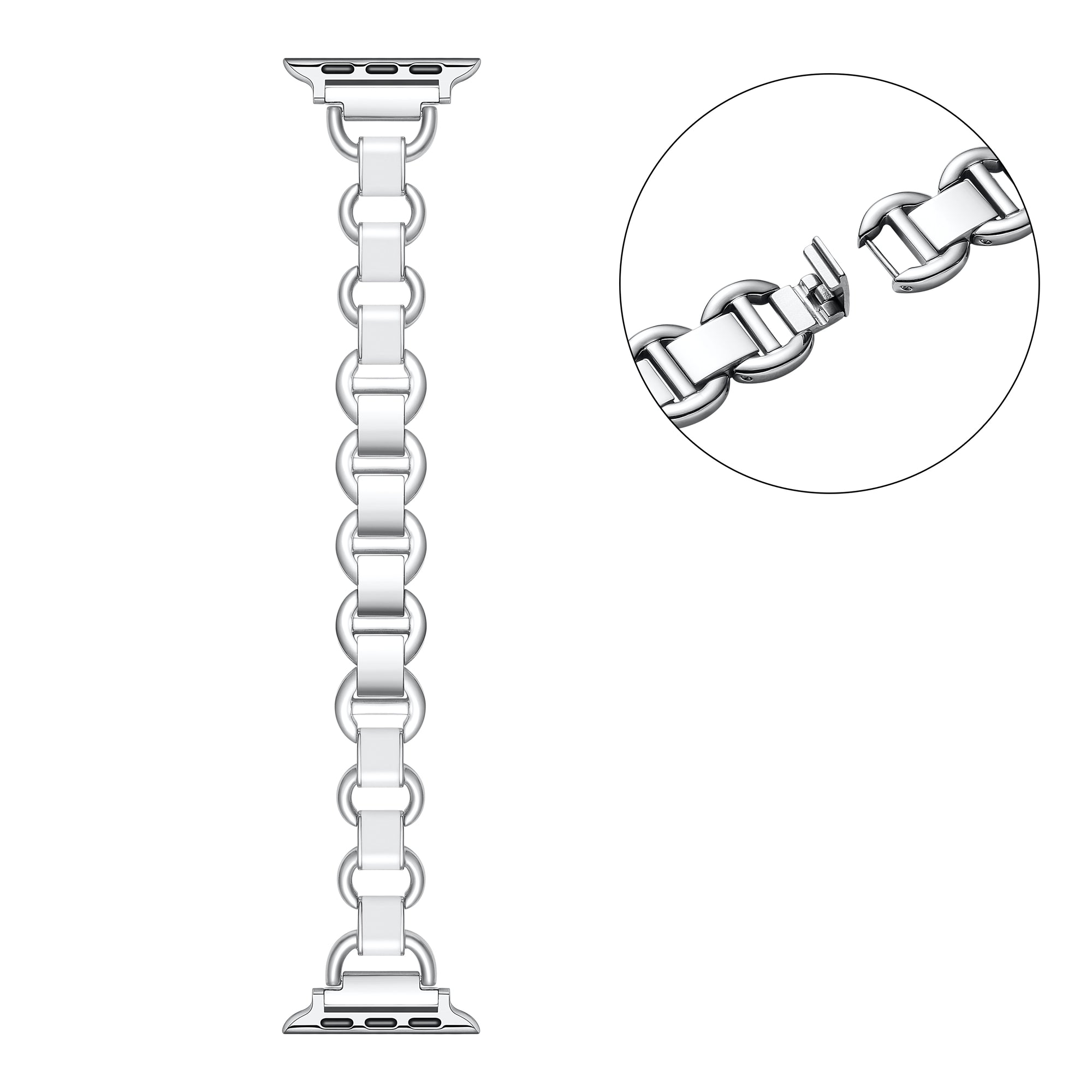 Silver Lottie Apple Watch Band - additional detail view