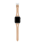 Sage Beige Genuine Leather Replacement Band for Apple Watch