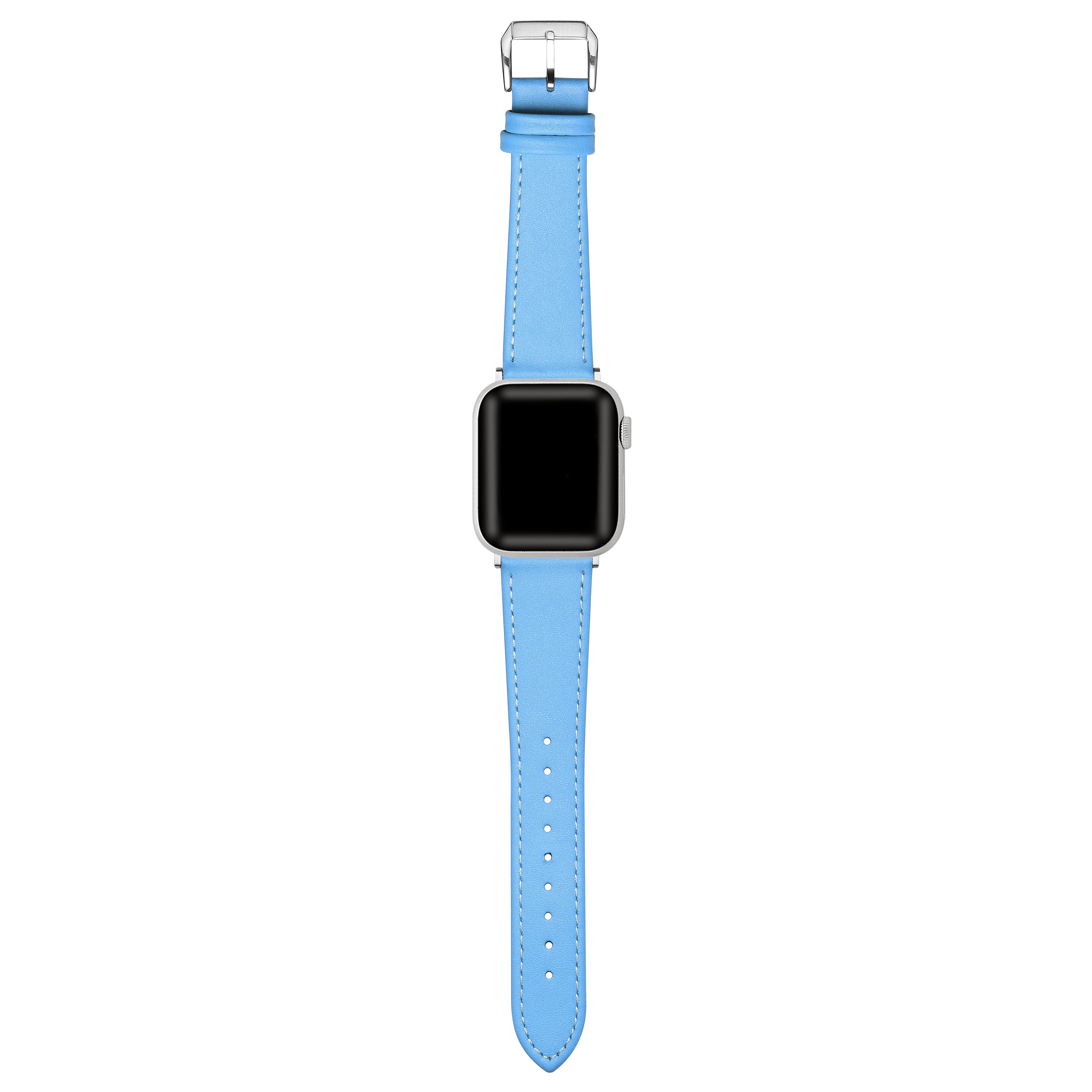 Posh Tech★淡いブルーが上品なApple Watchバンド38-41mm42~45mm Calf Leather Band for Apple Watch Light Blue - FINAL SALE