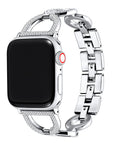 Coco Stainless Steel & Rhinestone Circle Link Replacement Band for Apple Watch