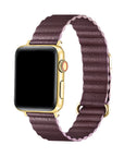 Dakota Cherry Lacquer Magnetic Vegan Leather Apple Watch® Band by Posh Tech 