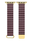 Magnetic Closure Detail on Vegan Leather Apple Watch® Band 