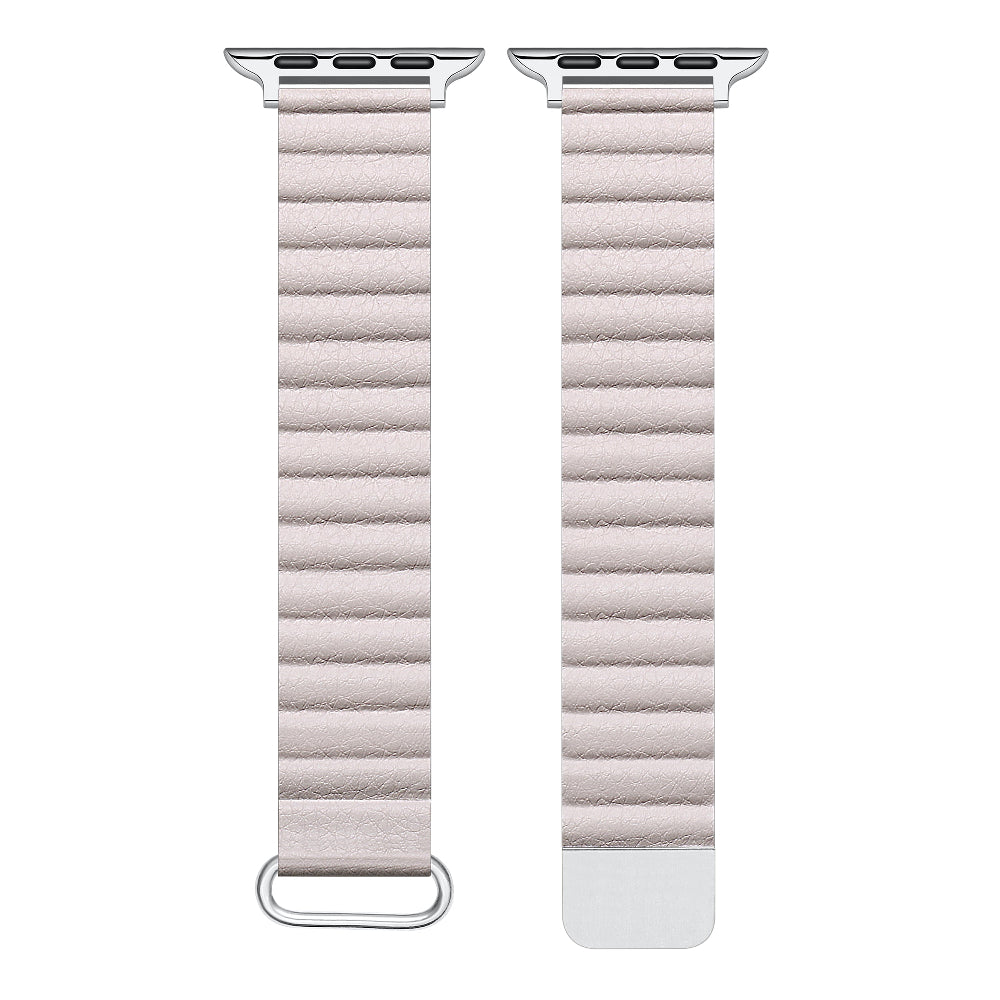 Magnetic Closure Detail on Vegan Leather Apple Watch® Band 