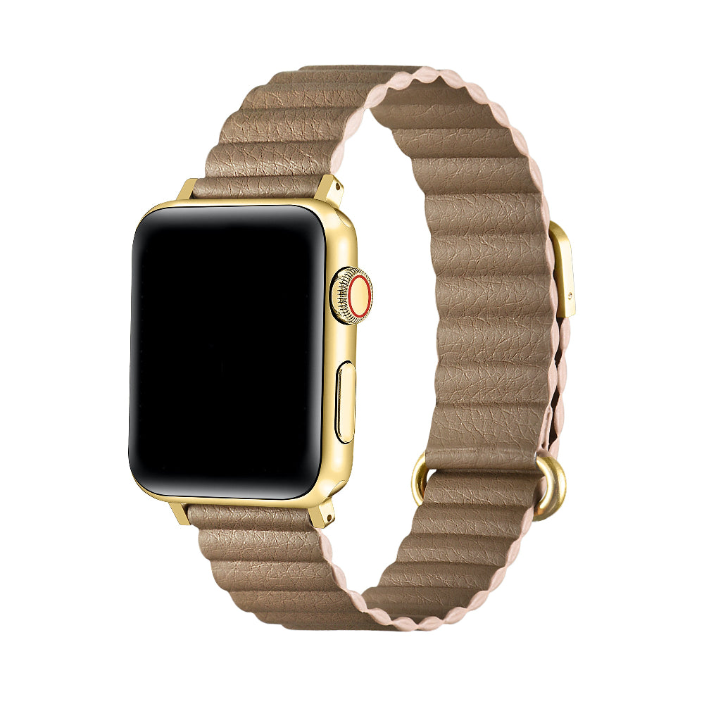 Dakota Black Magnetic Vegan Leather Apple Watch® Band by Posh Tech 