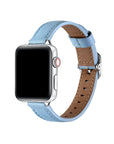 Carmen Ice Blue Skinny Leather Apple Watch® Band by Posh Tech 