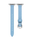Carmen Skinny Leather Apple Watch® Strap Ice Blue Close-Up of Closure