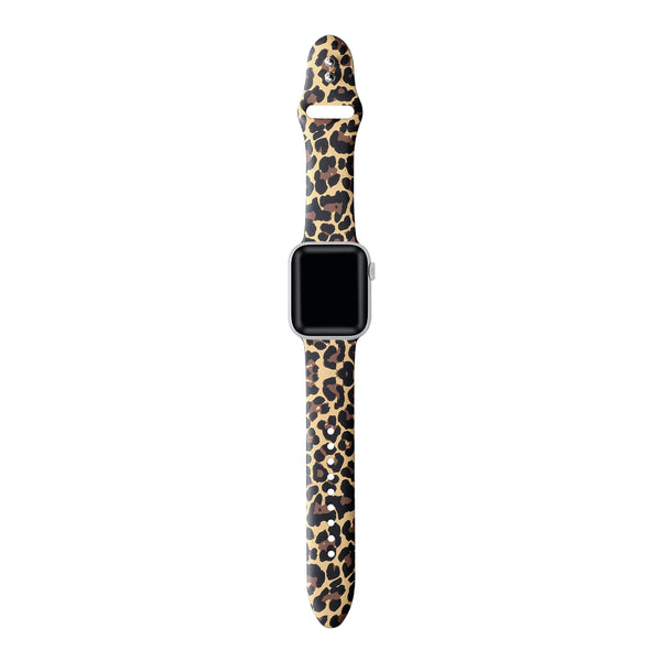 Animal Print Silicone Band with Pins for Apple Watch