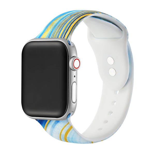 Abstract Printed Silicon With Pins for Apple Watch