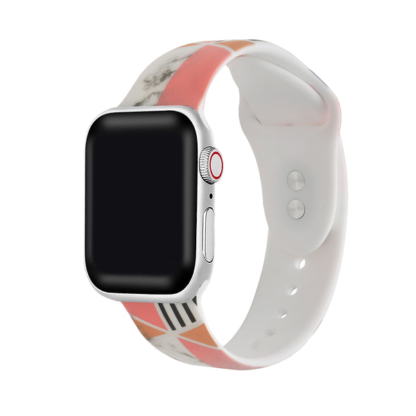 Geometric Printed Silicon Bands With Pins for Apple Watch