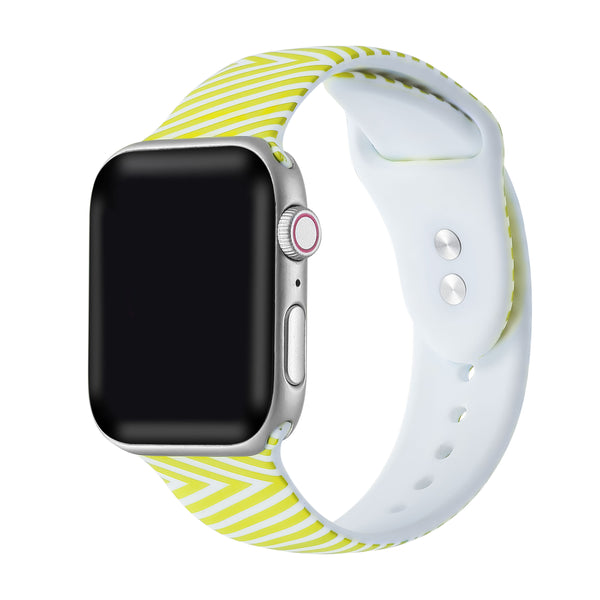 Geometric Printed Silicon Bands With Pins for Apple Watch