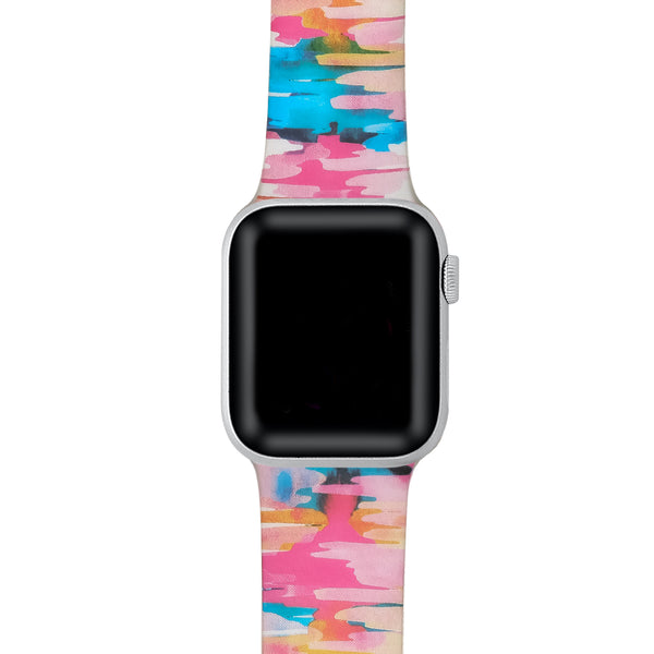 Geometric Printed Silicon Bands With Pins for Apple Watch