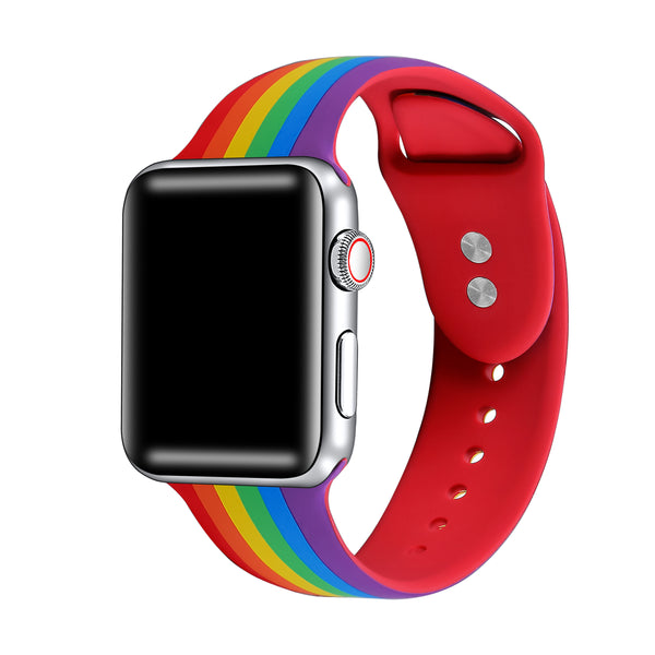 Rainbow Printed Silicone Band for Apple Watch