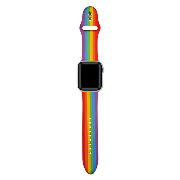 Rainbow Printed Silicone Band for Apple Watch