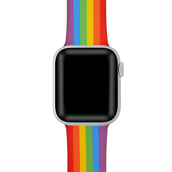Rainbow Printed Silicone Band for Apple Watch