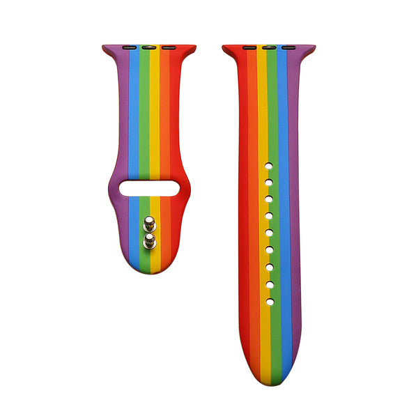 Rainbow Printed Silicone Band for Apple Watch