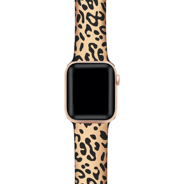 Animal Print Silicone Band with Pins for Apple Watch