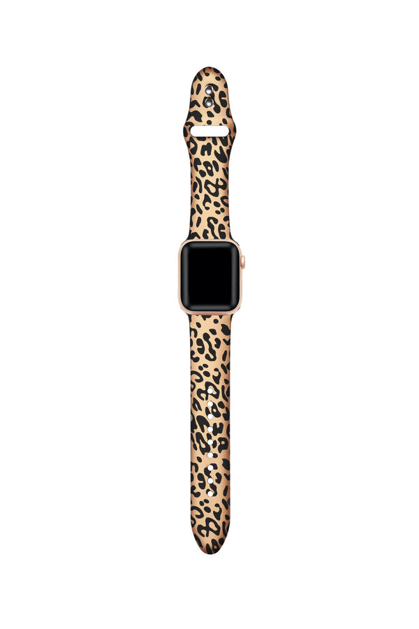 Animal Print Silicone Band with Pins for Apple Watch