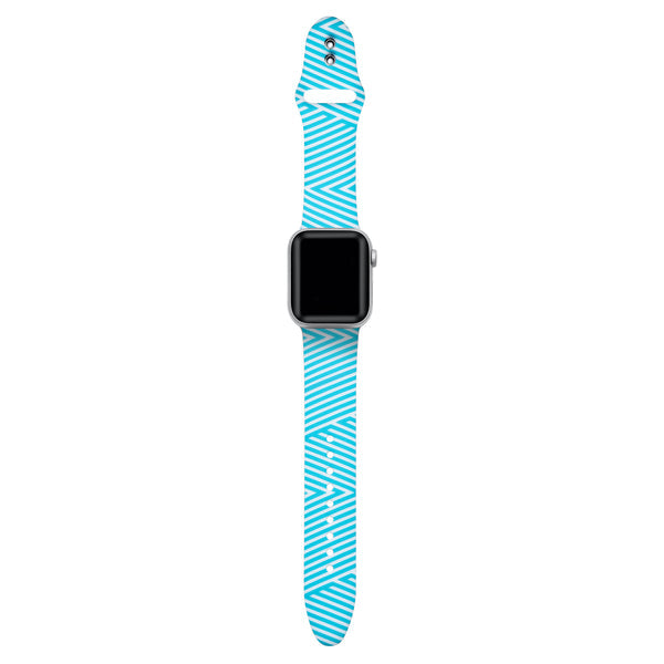 Geometric Printed Silicon Bands With Pins for Apple Watch