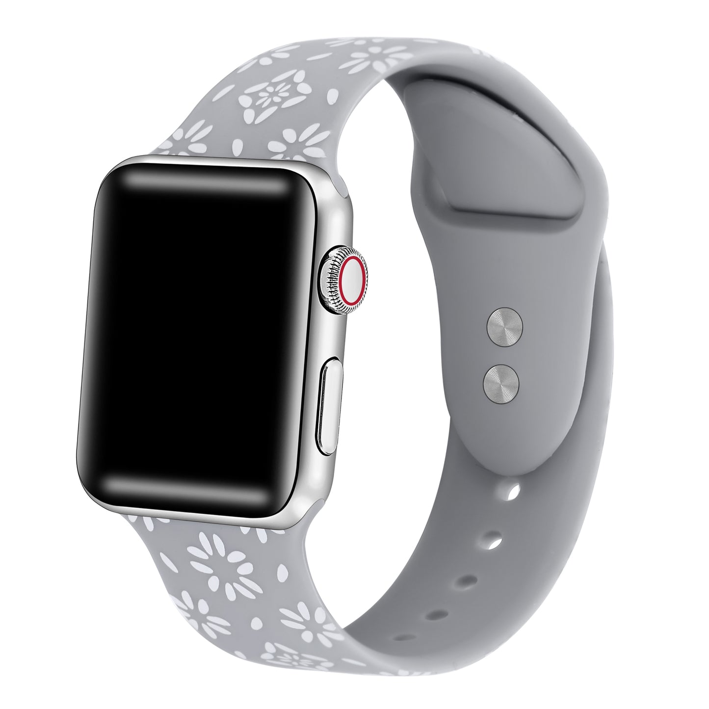 Printed Silicone Band with Pins for Apple Watch