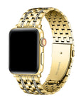Posh Tech Remy gold rhinestone stainless steel band on Apple Watch