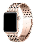 Posh Tech Remy rose gold rhinestone stainless steel band on Apple Watch
