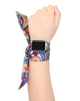 Boa Scarf Wrap Band for Apple Watch- Purple paisley