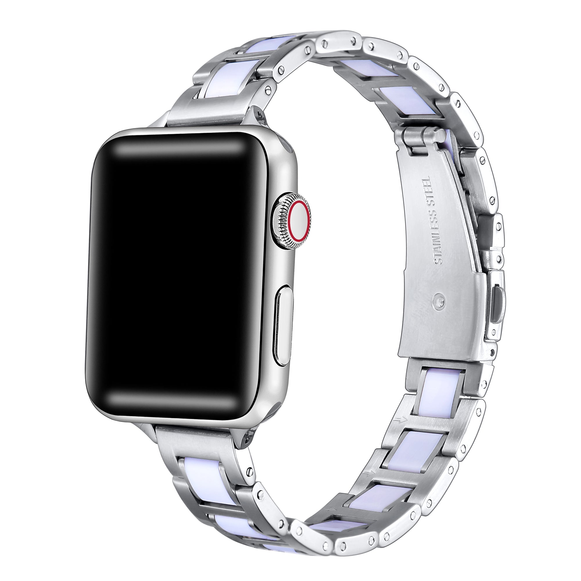 Amelia Skinny Stainless Steel &amp; Resin Detail Replacement Band for Apple Watch