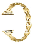 Sunny Gold Metal Apple Watch® Band Close-Up of Polished Links