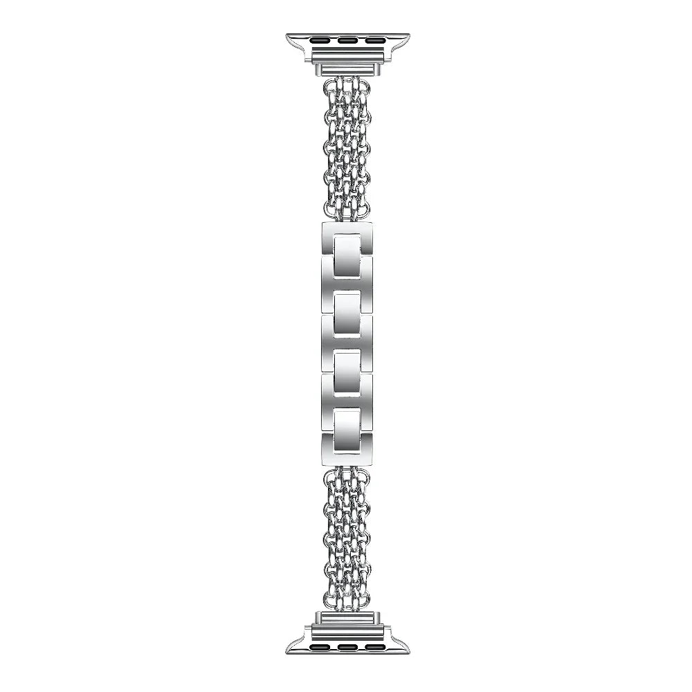 Sylvie Silver Chain Link Metal Band for Apple Watch® Band Detail 