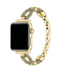 Twist Stainless Steel Apple Watch Band in Gold - woven rope-link design