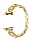 Gold Twist Apple Watch Band - close-up of interlocking twist-link texture