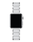 Wren silver stainless steel and grey silicone Apple Watch band