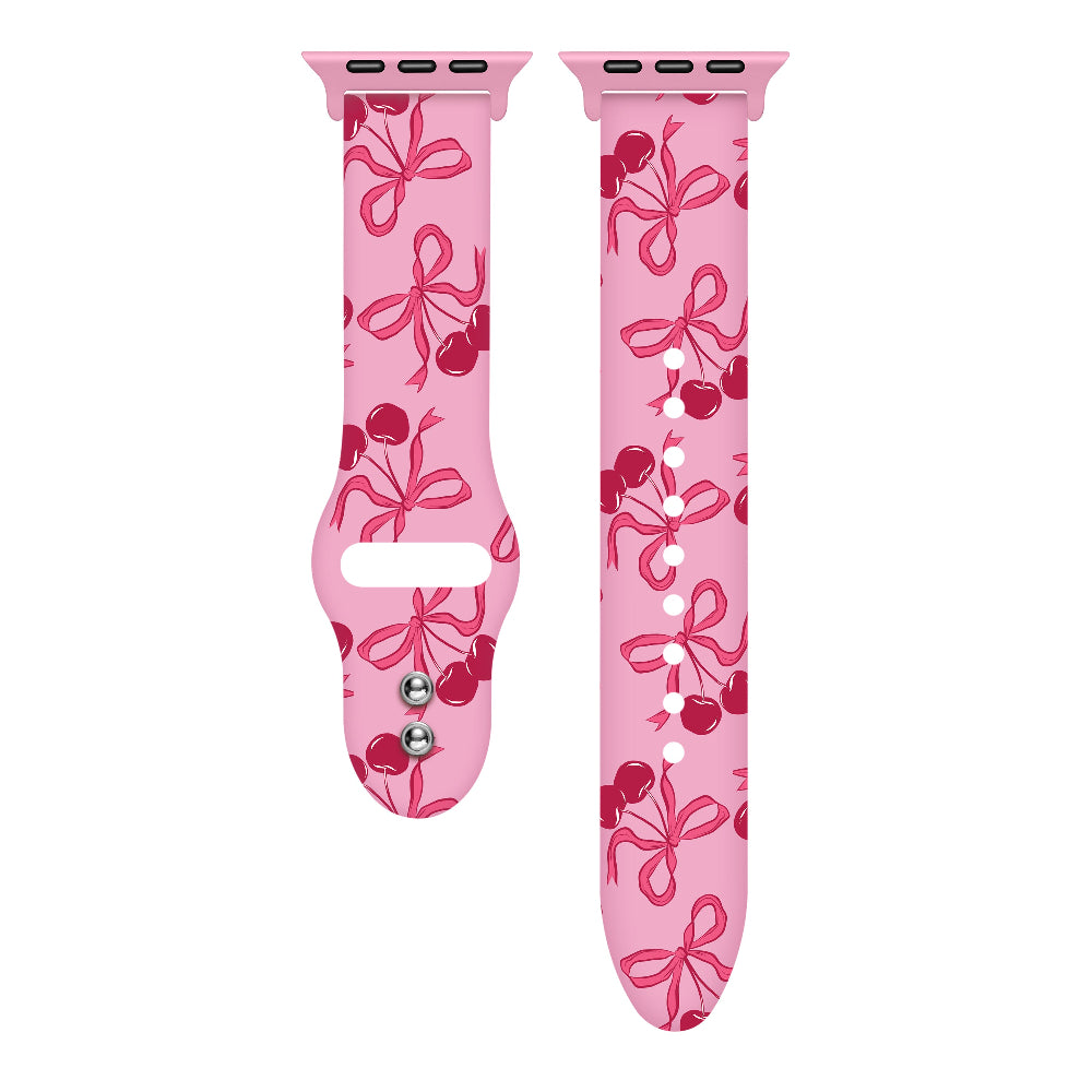 2-Pack Beaded + Cherry Silicone Bands for Smartwatch