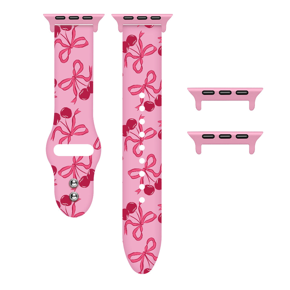 2-Pack Beaded + Cherry Silicone Bands for Smartwatch