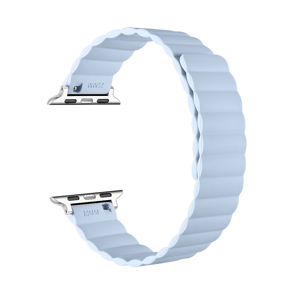 Aura Blue Silicone Apple Watch® Band Close-Up
