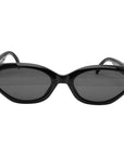 Straight-on front view of Josie Cateye Smart Sunglasses in black