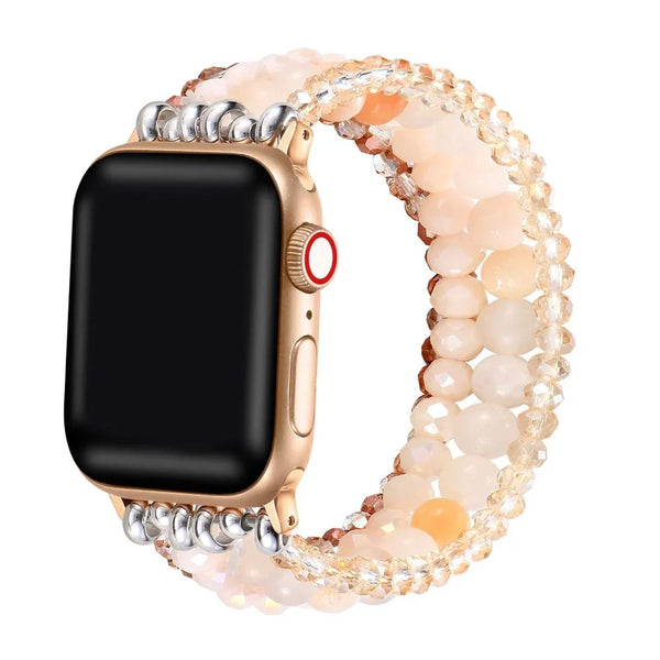 4 Strand Beaded Bracelet Band for Apple Watch Fancy Pearl Heishi Bracelet Apple Watch Band – Fancy Bands main image 4
