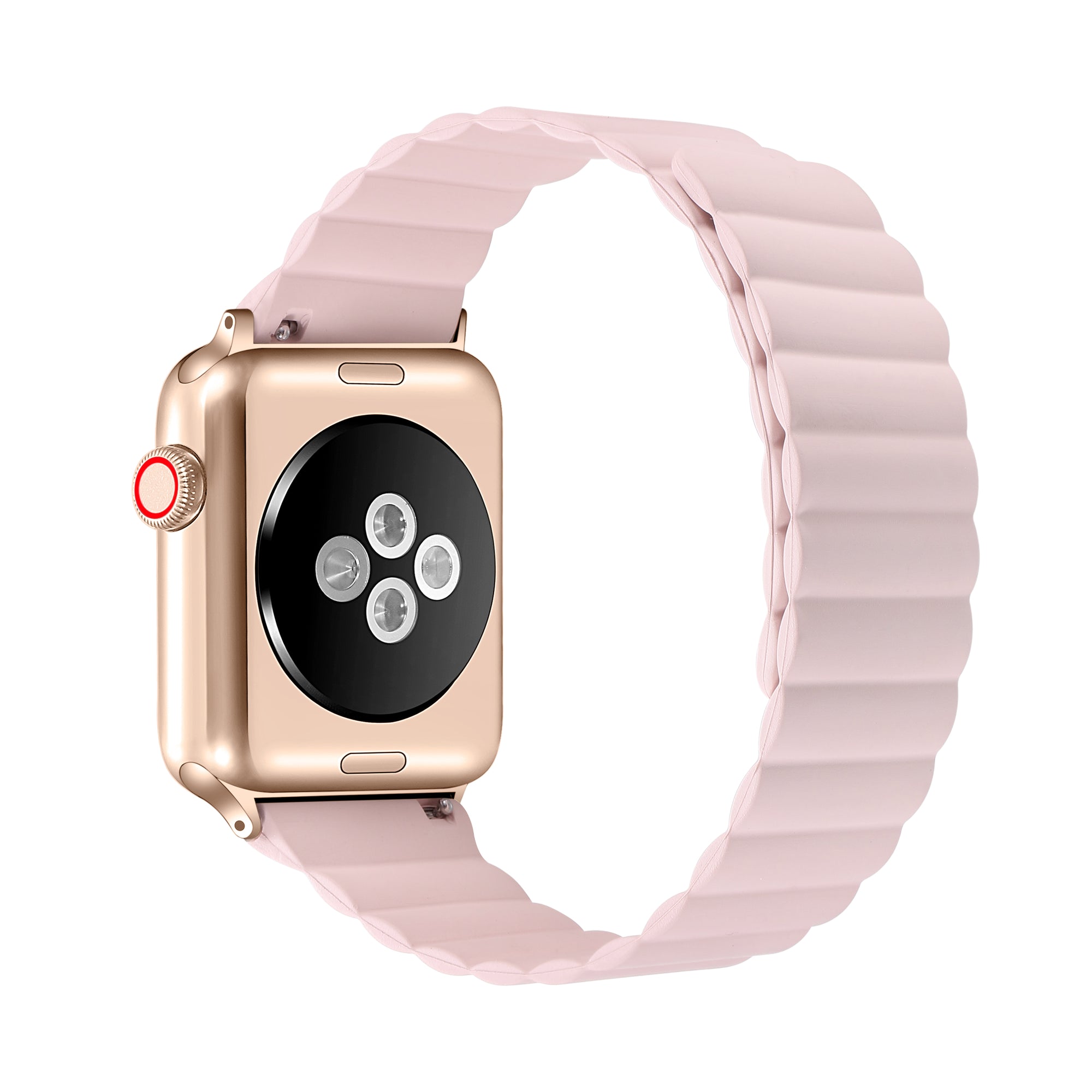 Magnetic Silicone  Replacement Band for Apple Watch - Blush Pink