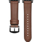 Onyx Genuine Leather Band with Silicone Backing for Apple Watch