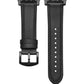 Onyx Genuine Leather Band with Silicone Backing for Apple Watch